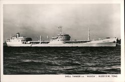 Shell Tanker SS Aulica, 18,255 D.W. Tons Postcard