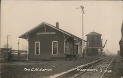 The G.N. Depot Train Station West Unity, OH Postcard Postcard Postcard