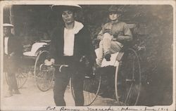 Man in Military Apparel Being Pulled in a Rickshaw Nagasaki, Japan Postcard Postcard Postcard