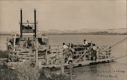 Freight and Ferry Boat Landing Postcard