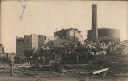 Tornado Damage to Factory Buildings Postcard Postcard Postcard