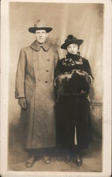 Uncle Walter and 1st Wife Luella Brown Postcard