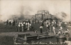 Barn Fire, May 22, 1908 Postcard