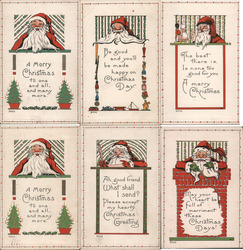 Set of 6: Santa Claus Postcard