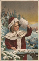 Merry Christmas Children Postcard Postcard Postcard