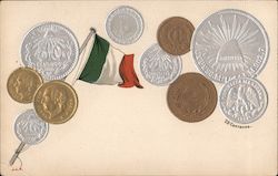 Collection of Mexican Coins Postcard