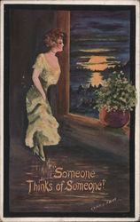 Someone Thinks of Someone Women Postcard Postcard Postcard