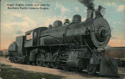 Mogul Engine, Latest type used by Southern Pacific Lines in Oregon Locomotives Postcard Postcard Postcard