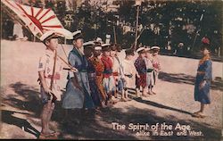 The Spirit of the Age alike in the East and West Asian Postcard Postcard Postcard