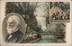 And He Named Her From the River From the Waterfall He Named Her, Minnehaha, Laughing Water Poems & Poets Postcard Postcard Postcard