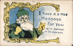 I Have A X-Mas Message For You Will Deliver It In Person Postcard