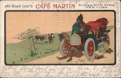 All Roads Lead to Cafe Martin New York, NY Postcard Postcard Postcard