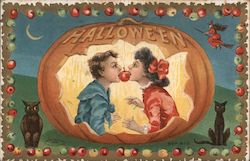 Halloween Apple Bobbing Postcard Postcard Postcard