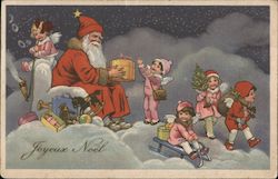 Joyuex Noel Santa with Children Postcard