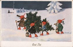 God Jul Christmas Postcard Postcard Postcard