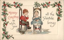 Merry Christmas To Wish You All The Yuletide Brings Children Postcard Postcard Postcard