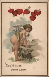 "Cupid Sees Some Game" Postcard Postcard Postcard