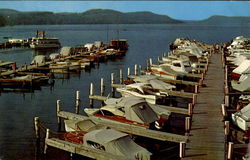 The Lake Front Motel Marina Cooperstown, NY Postcard Postcard