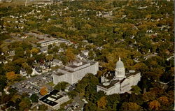 Air View Of Capitol Buildings Postcard