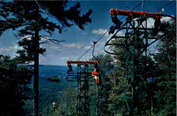 Aerial Chairlift, Mt. sunapee State Park New Hampshire Postcard Postcard