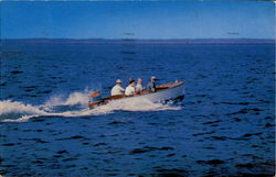 Outboard Motor Boating Postcard