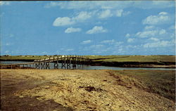 Footbridge And Salt Marshes , Sandwich Postcard