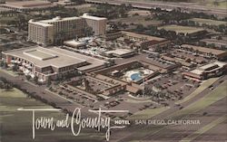 Town and Country Hotel, Aerial View San Diego, CA Postcard Postcard Postcard