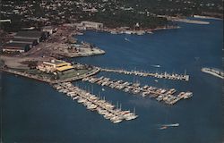 Aerial View of Dinner Key showing Exposition Building and Marinas Miami, FL Postcard Postcard Postcard