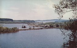 Nipigon Bay with Red Rock in the background Ontario Canada Postcard Postcard Postcard