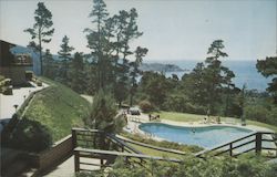 Highlands Inn, View taken from the Lanal room across the heated swimming pool Carmel, CA Postcard Postcard Postcard