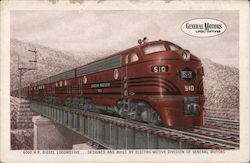 F3 Diesel Locomotive - General Motors Electro-Motives Locomotives Postcard Postcard Postcard