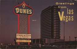 Dunes Hotel at Night Las Vegas, NV Postcard Postcard Postcard