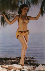 A Miss By the Sea, Woman in Skimpy Bikini Postcard