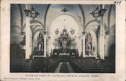 Interior View of Catholic Church Albany, MN Postcard Postcard Postcard