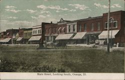 Main Street, Looking South Postcard