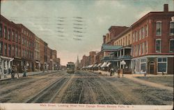 Main Street, Looking West from Cayuga Street Seneca Falls, NY Postcard Postcard Postcard