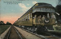 The Olympian, On the LIne of C.M. & P.S. Railroad Trains, Railroad Postcard Postcard Postcard