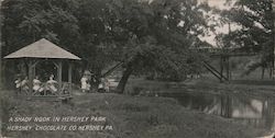 A Shady Nook in Hershey Park - Hershey Chocolate Company Pennsylvania Postcard Postcard Postcard