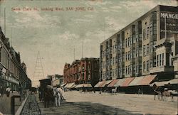 Santa Clara Street, looking West Postcard