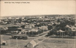 Bird's Eye View, Portage Is. Prarie, Canada Misc. Canada Postcard Postcard Postcard