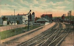 West Street Depot From Broadway Postcard