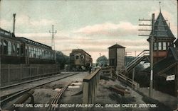 Third Rail Cars of the Oneida Railway Co., Oneida Castle Station Postcard