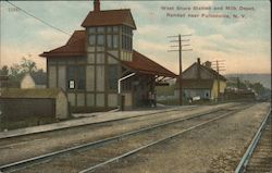 West Shore Station and Milk Depot, near Fultonville Randall, NY Postcard Postcard Postcard