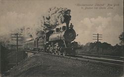 "Knickerbocker Limited" New York to Boston via Shore Line Locomotives Postcard Postcard Postcard