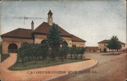 C.R.I. and P.R.R. Station Postcard