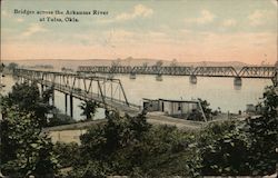 Bridge Across the Arkansas River at Tulsa Oklahoma Postcard Postcard Postcard