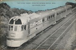 The Flying Yankee, Operating Between Boston, Mass., and Bangor, Maine Locomotives Postcard Postcard Postcard