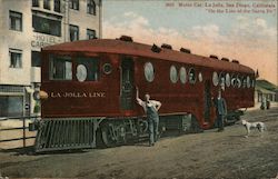 Motor Car, "La Jolla" - On the Line of the Santa Fe Postcard