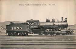 Union Pacific Consolidated Goods No. 1655 Locomotives Postcard Postcard Postcard