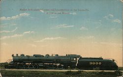 Mallet Articulated Compound Locomotive on the Santa Fe, Largest in the World Locomotives Postcard Postcard Postcard